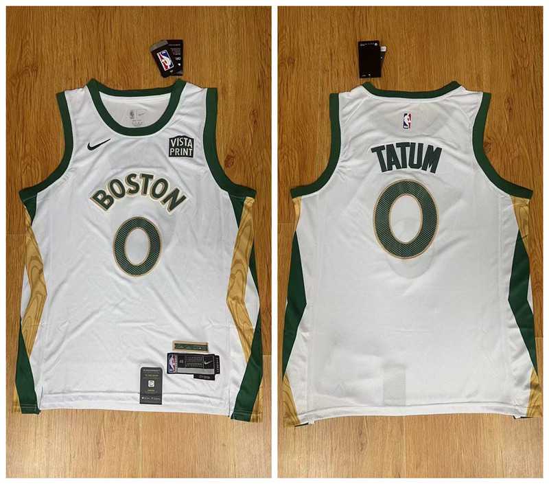 Celtics 0 Jayson Tatum White Nike 2023-24 City Edition Swingman Jersey->los angeles clippers->NBA Jersey